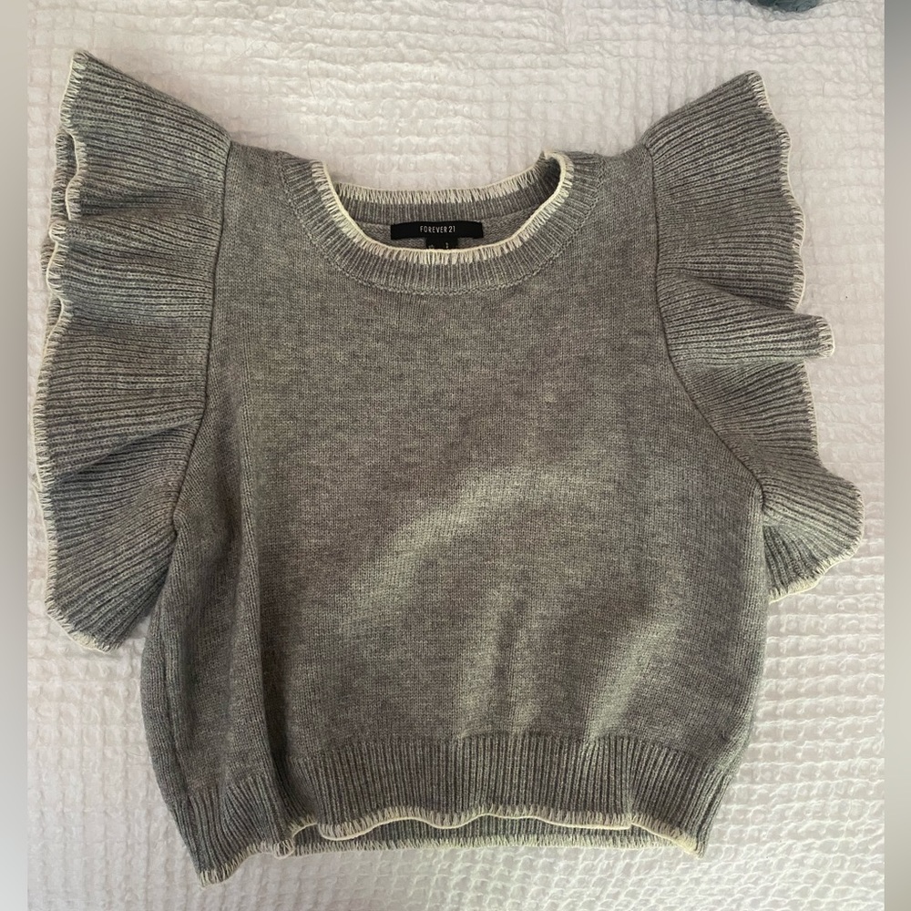 Forever 21 Ruffle Sleeve Top